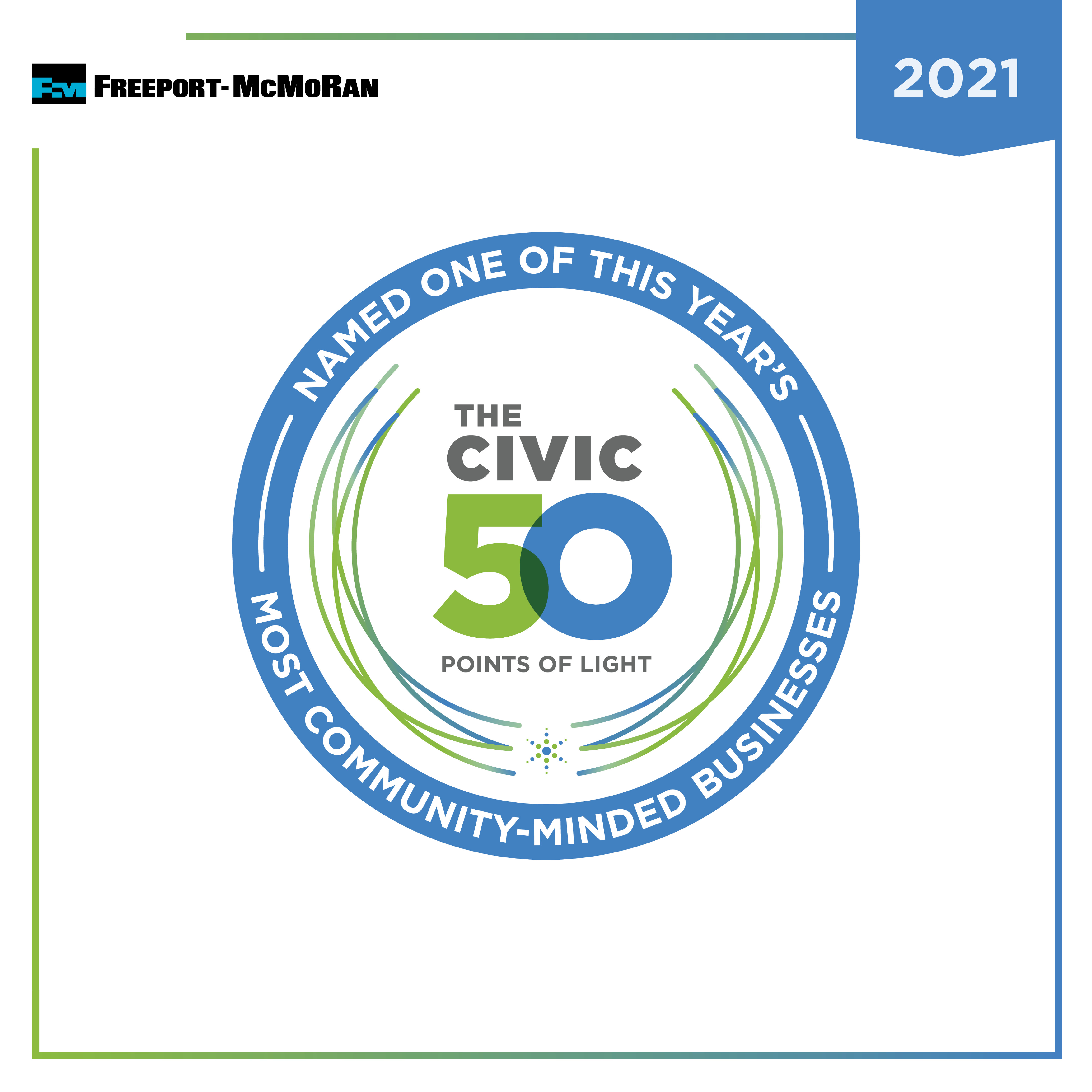 Company Named to The Civic 50 List for Commitment to Community